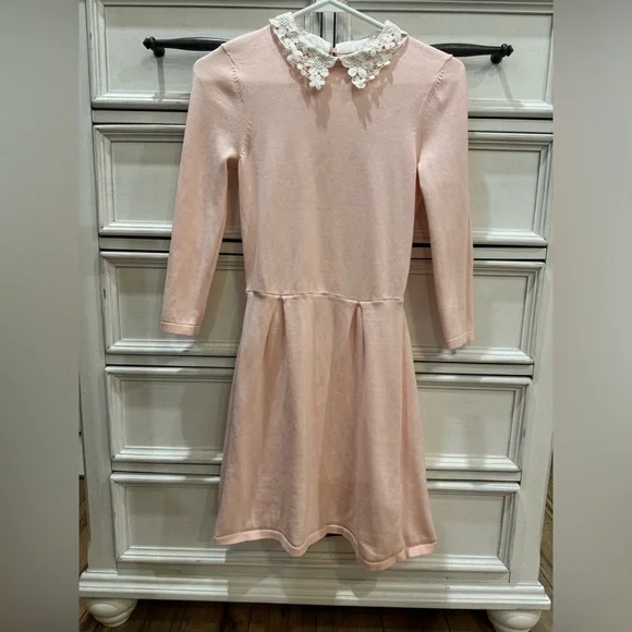 ASOS | Dresses | Pink Dress With Embroidered Petter Pan Collar Asos Size  Us4
